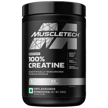 Muscletech Platinum 100% Creatine Muscle Building | Unflavour | 250 Gm