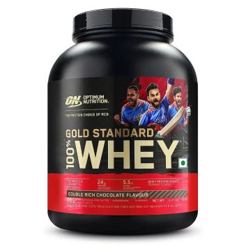 Optimum Nutrition Gold Standard 100% Whey Protein Powder | Double Rich Chocolate | 2.27 Kg (5 Lbs)